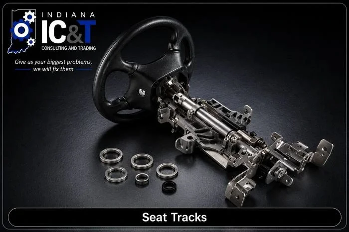 Seat track assemblies and related automotive hardware